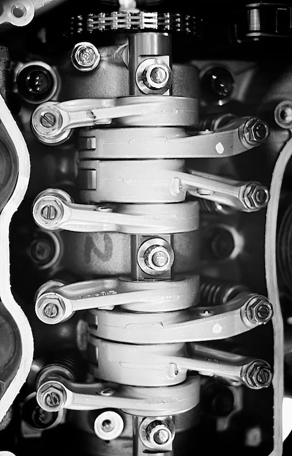 Valve timing on the Honda NC-700X. Fujifilm X-E1, XF35mm f/1.4 @ f/2, 1/125, ISO 1600