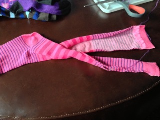 pink sock legs