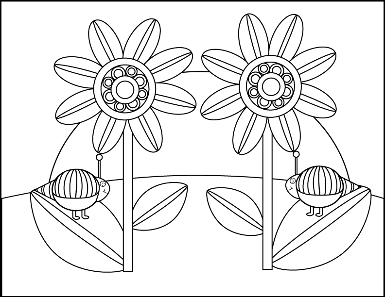 spring flowers coloring sheet my art to inspire