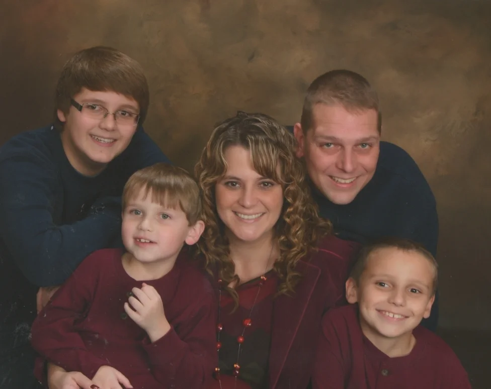 The Bohuslawsky Family: Maria, Andy, Alex (13), Zack (8), and Ricky (7)