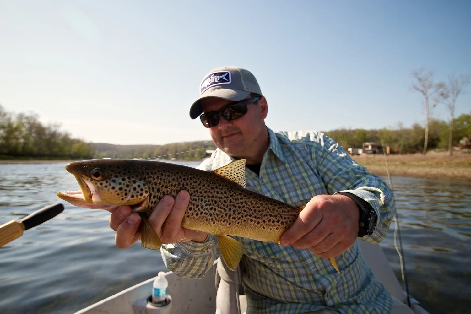 Tony with a solid caddis caught brown