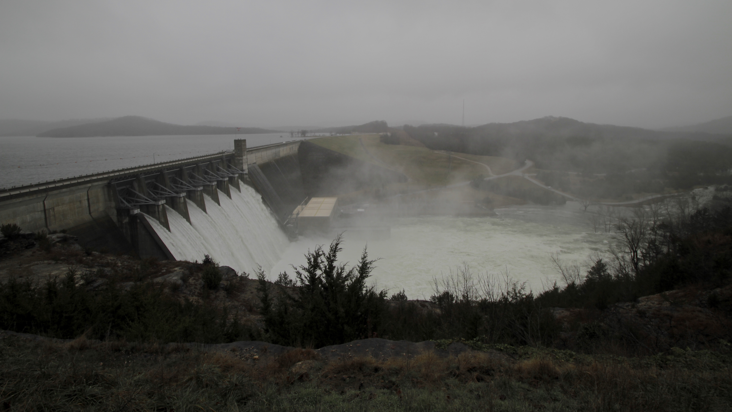 Flood gate releases from Beaver Lake Dam- Brock Dixon