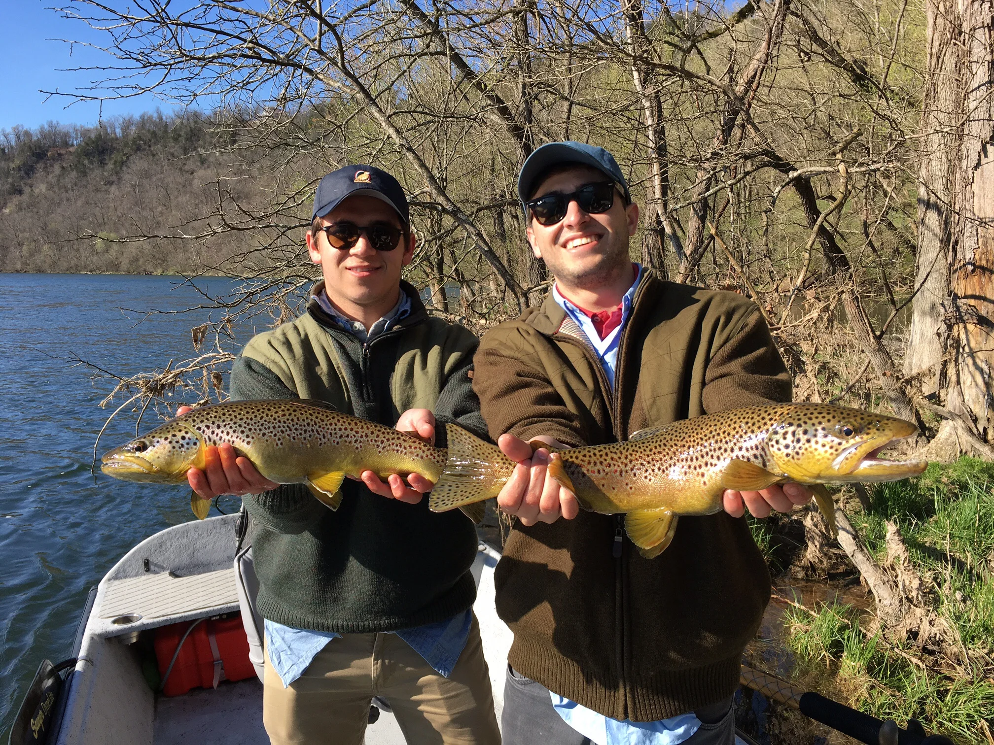 Guide Kristopher Bouldin didn't waste any time, putting Lucho and E.J. On their first Browns with an epic double!