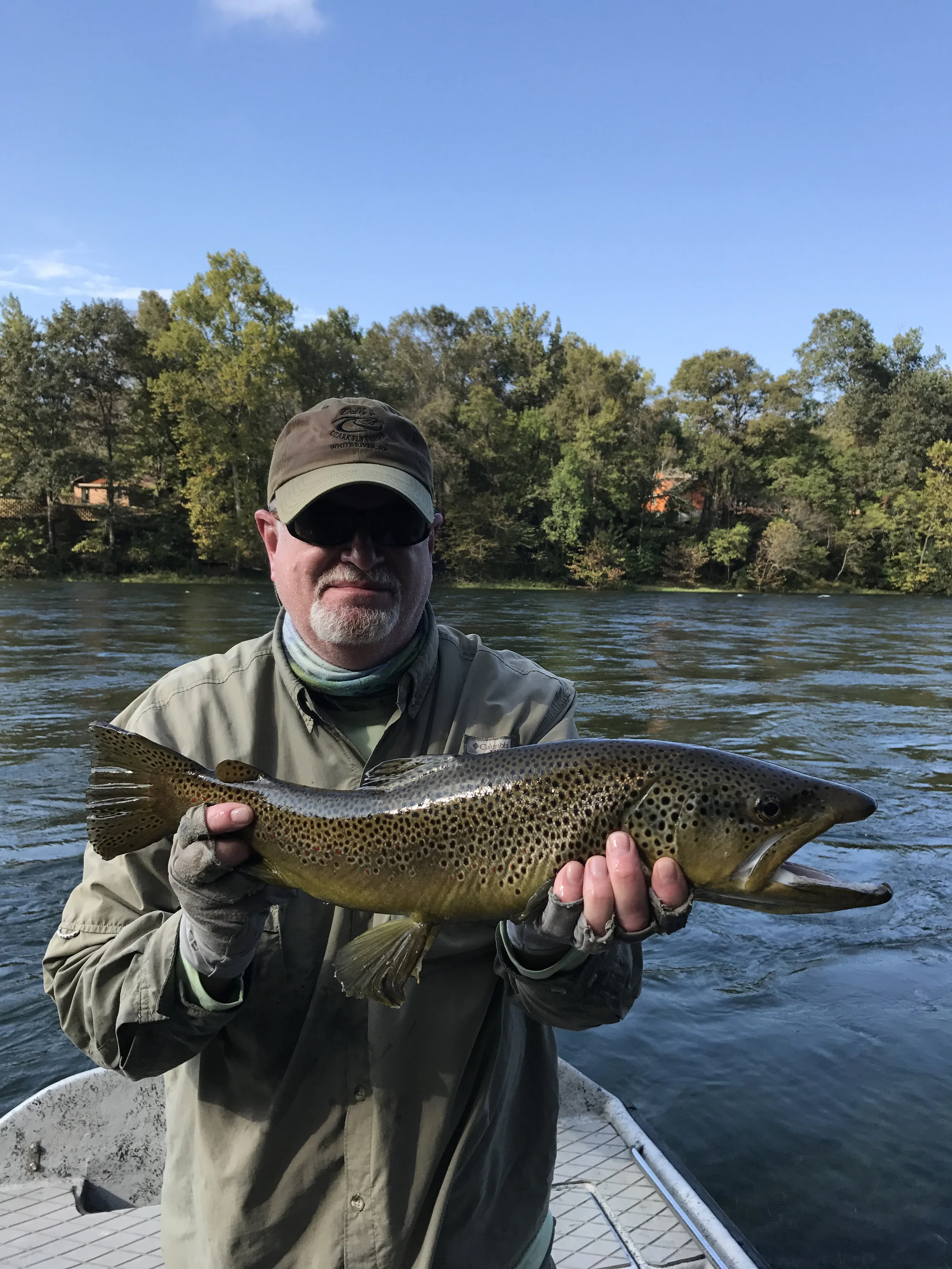 Jack with a bruiser brown on a streamer in high water flows