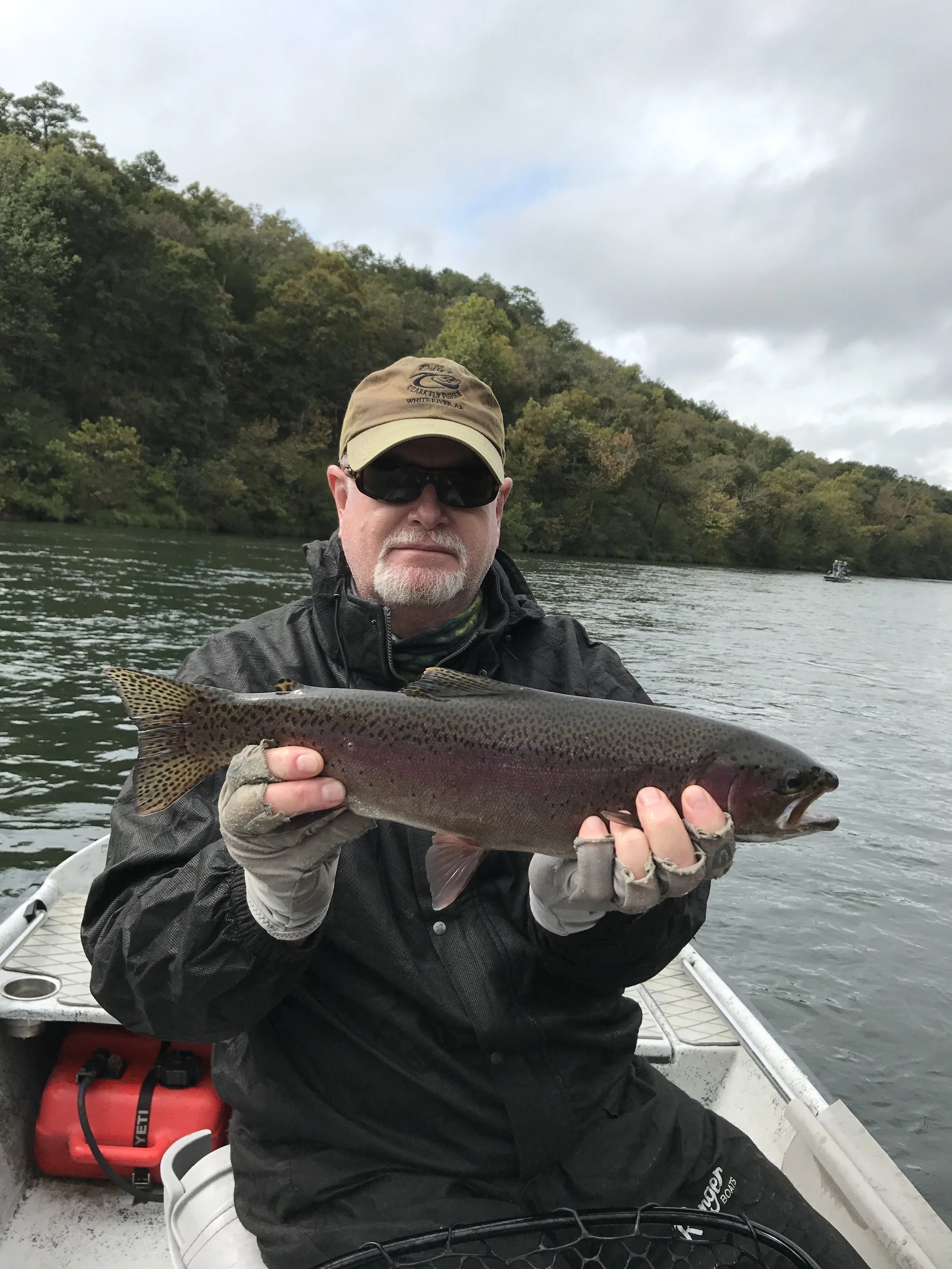 Jack with a trophy Norfork rainbow