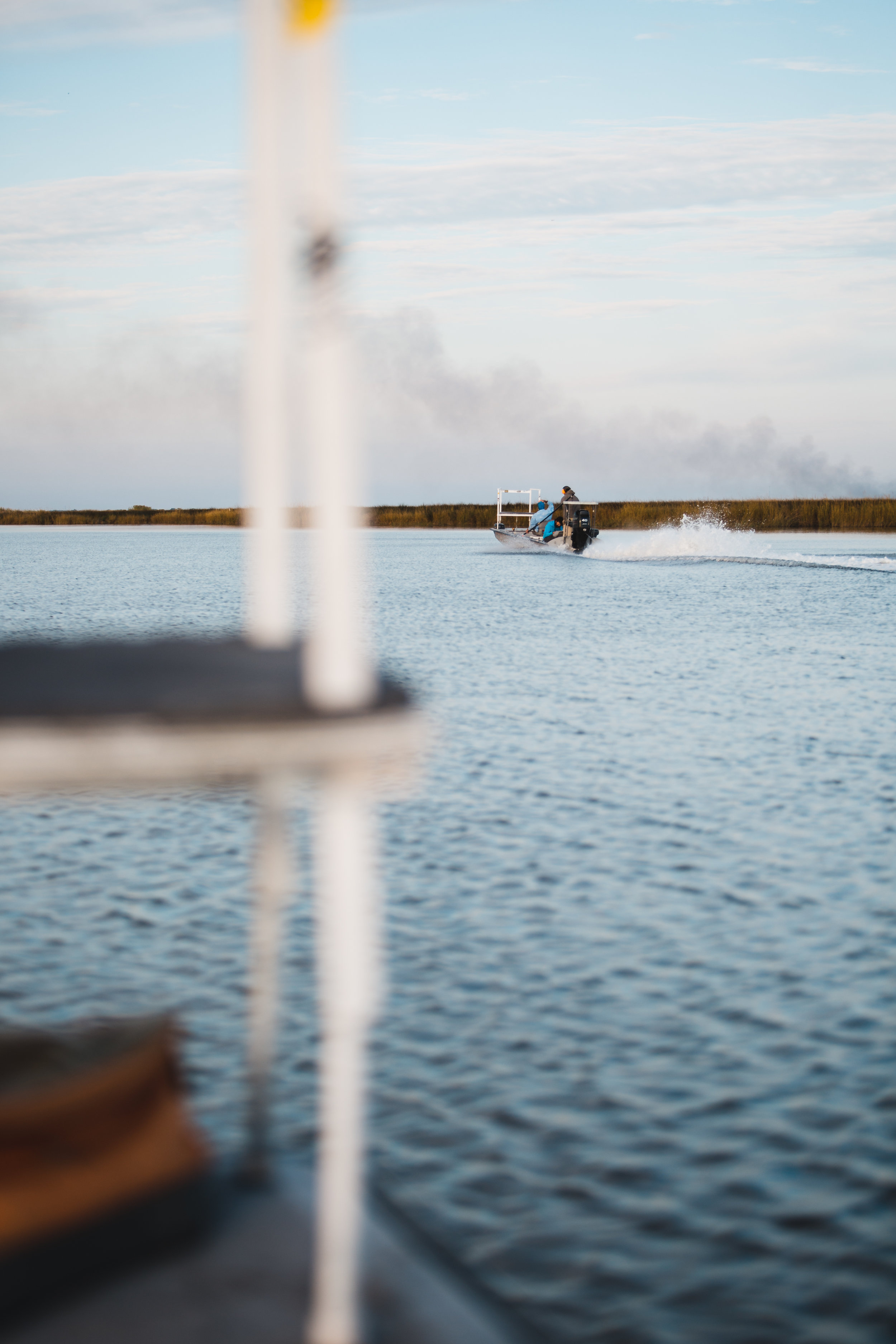 Headed in after another amazing day in the marsh.