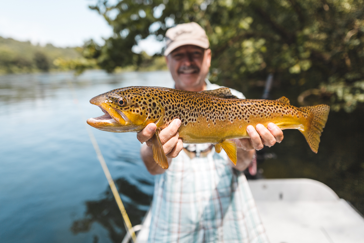 Bill hoists up a happy brown!