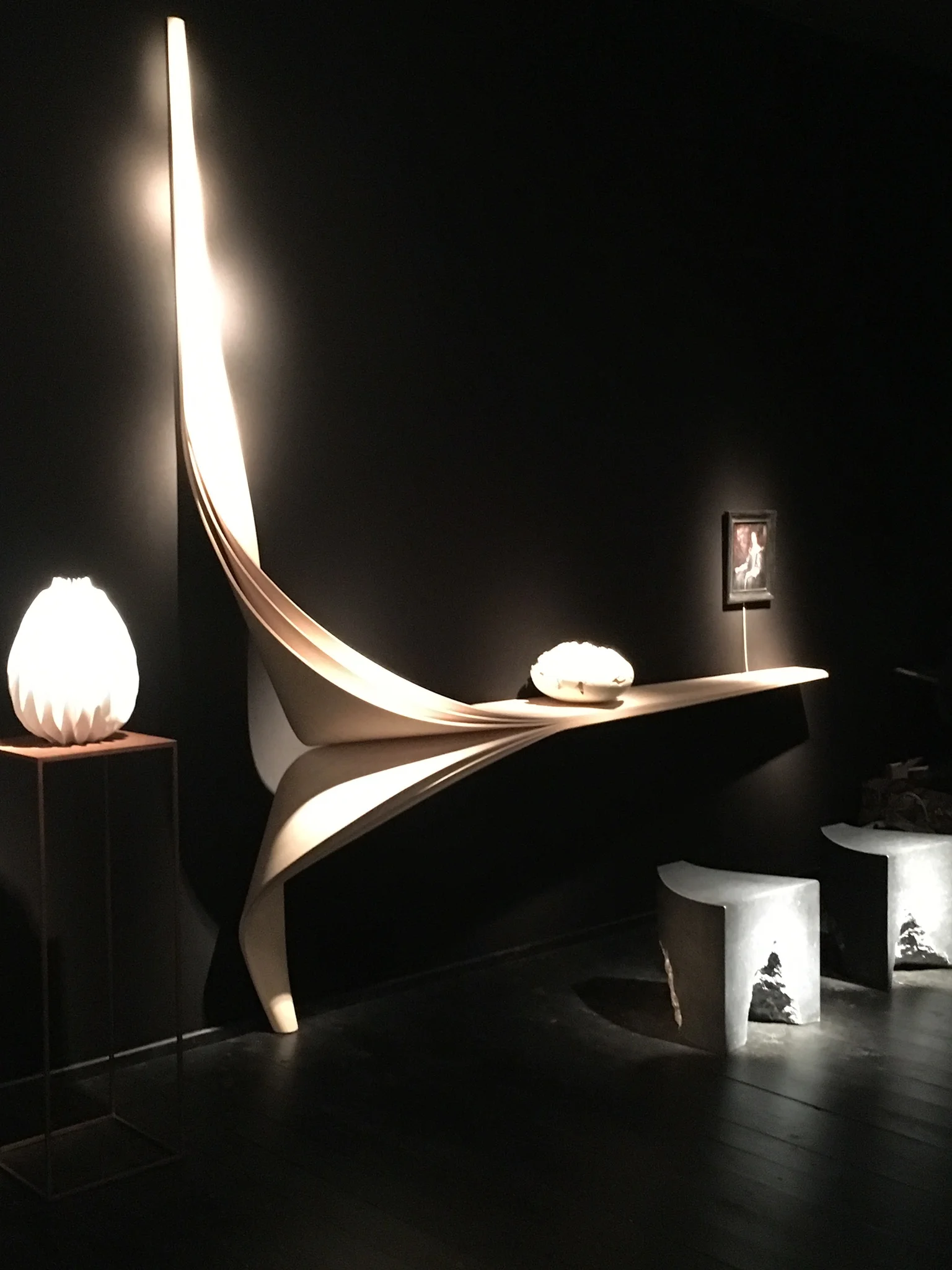 The Shelf – by Joseph Walsh from Ireland, Euros 36,000 + VAT (also his two granite stools) - on Stand A6 – Sarah Myrescough, exhibiting at PAD for the first time.