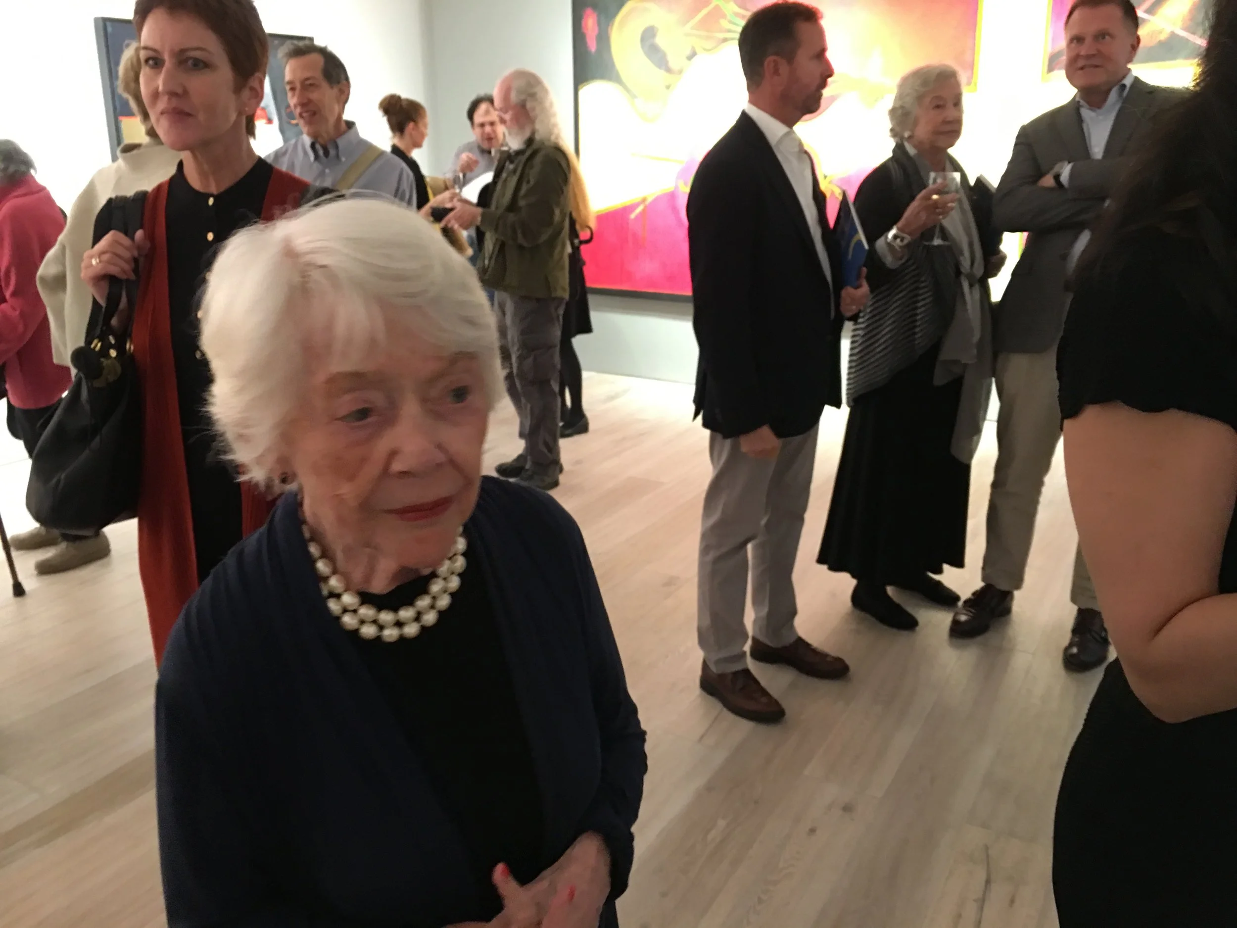 The first picture, Sally Scharf. The tall man is Christopher Rothko and next to him, back turned, is Hollis Taggart, the gallerist.