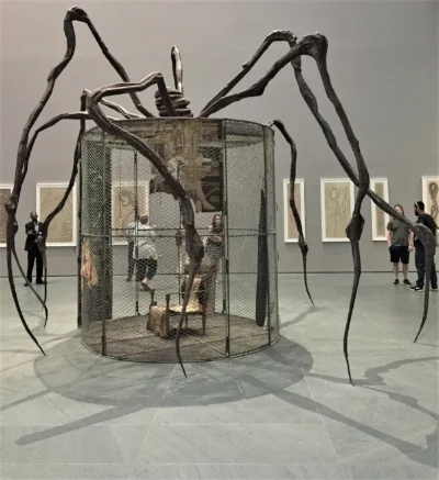 For Louise Bourgeois, whose mother was a tapestry restorer,, sewing and spinning a web were intertwined