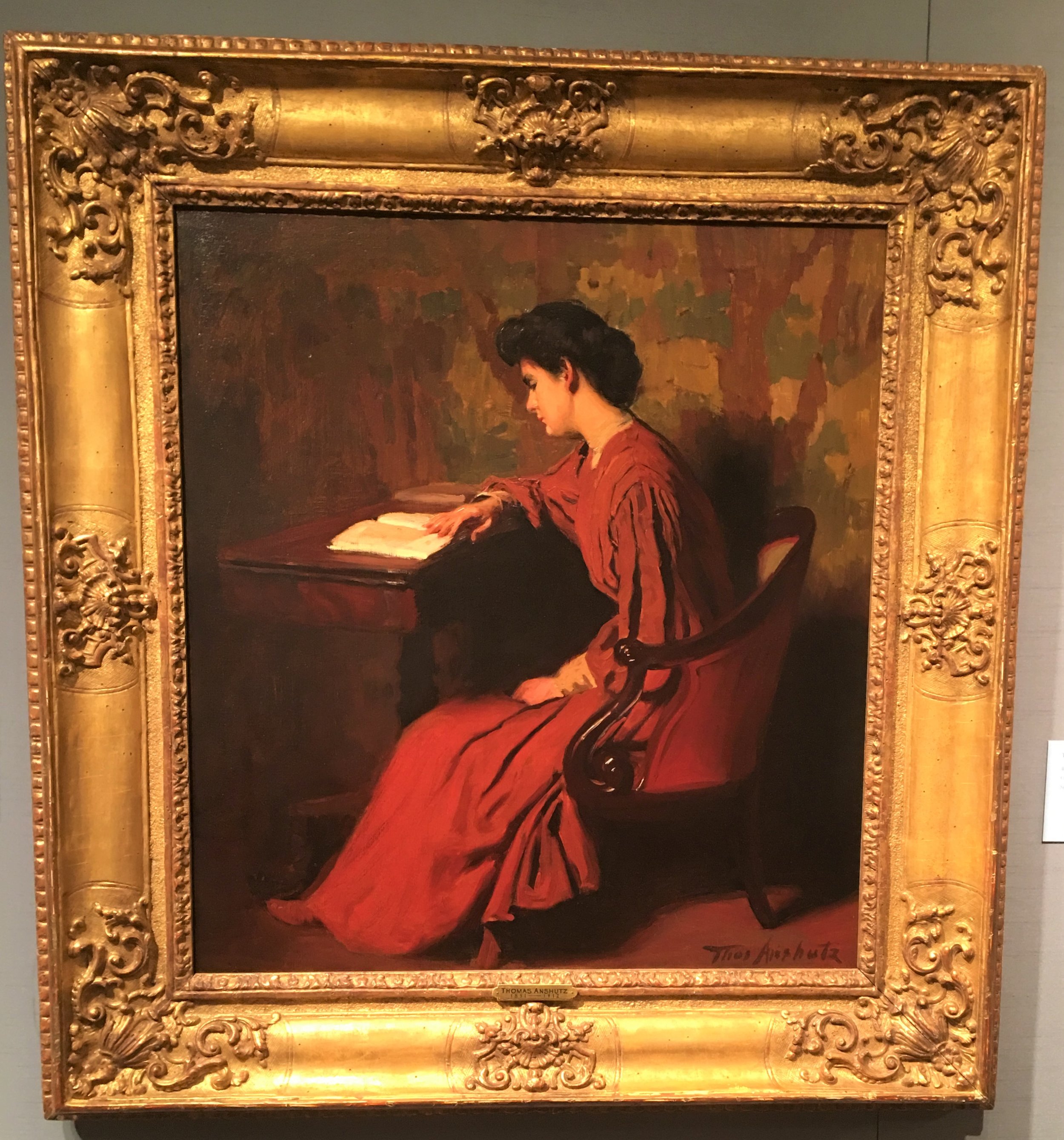 Thomas Anshutz, Woman Reading at Desk.JPG