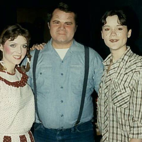 Me 'n' Shannah Timms in Susannah, a thousand years ago, apparently. I have no memory of that guy's name. Yeah, my first opera I was in it. I was Chorus Townsboy, the first of the obligatory pants roles.
