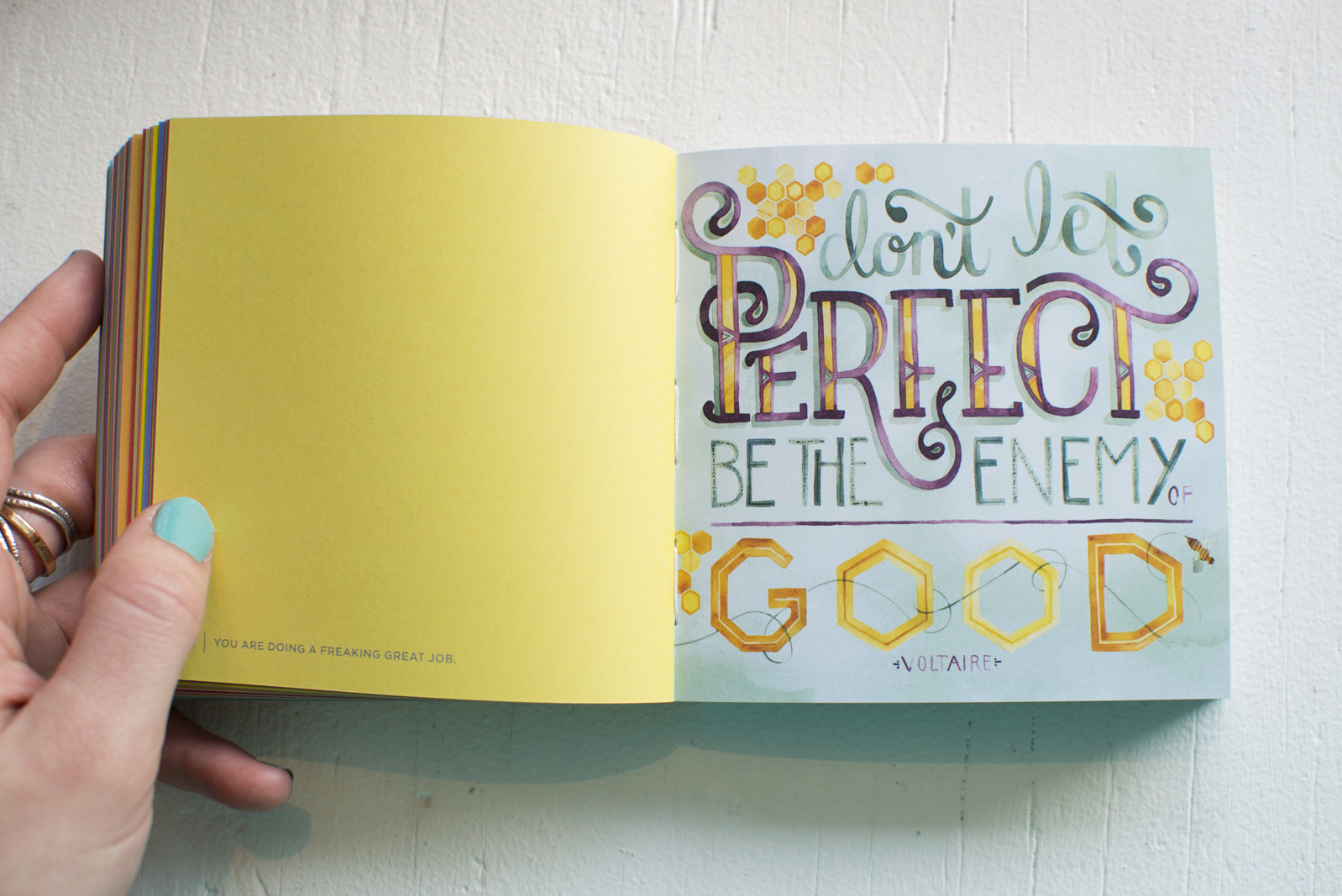 Photo + Illustration by Becca Cahan // Workman Publishing "You are Doing a Freaking Great Job" book