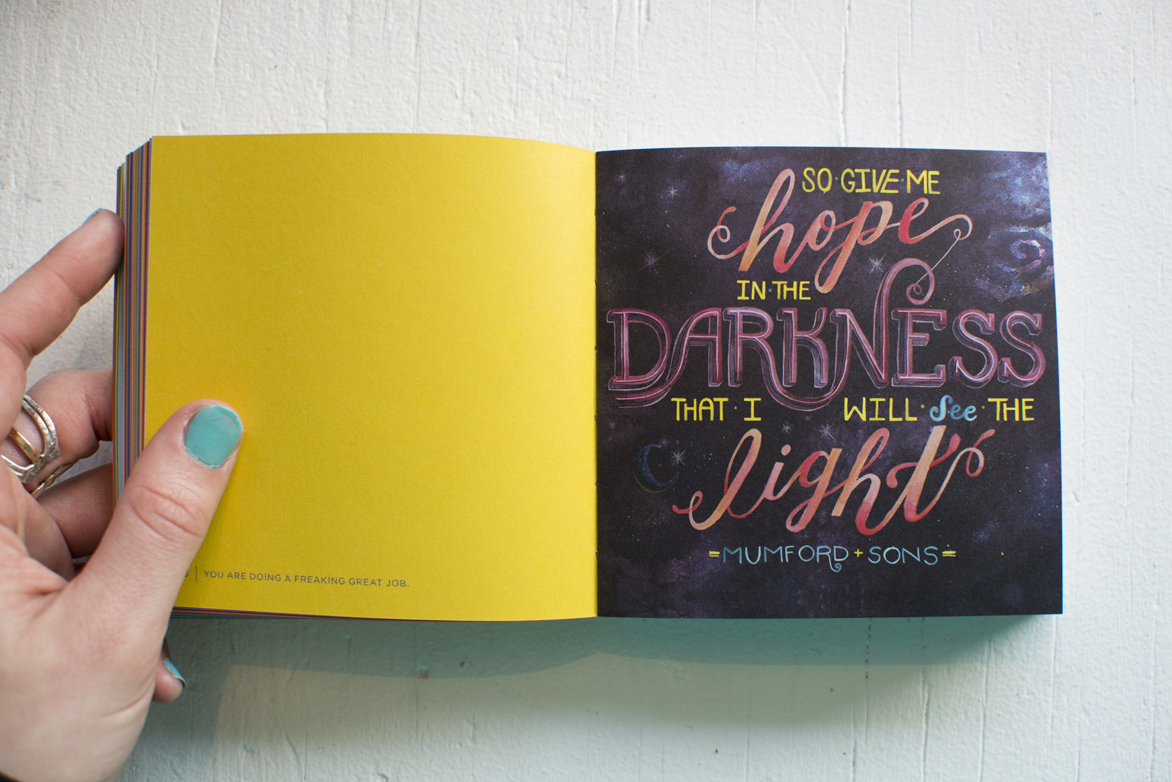 Photo + Illustration by Becca Cahan // Workman Publishing "You are Doing a Freaking Great Job" book