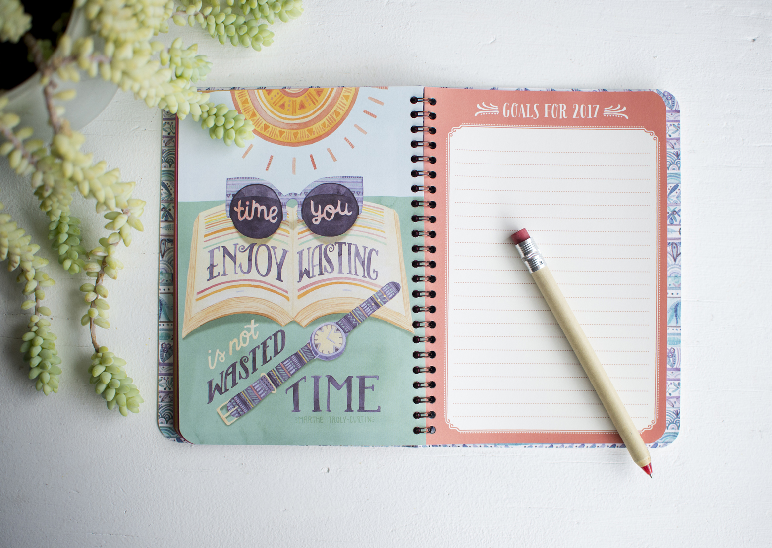 Becca Cahan for Studio Oh! // "Direction of Your Dreams" On-Time Weekly Planner 2015-2016 Planner