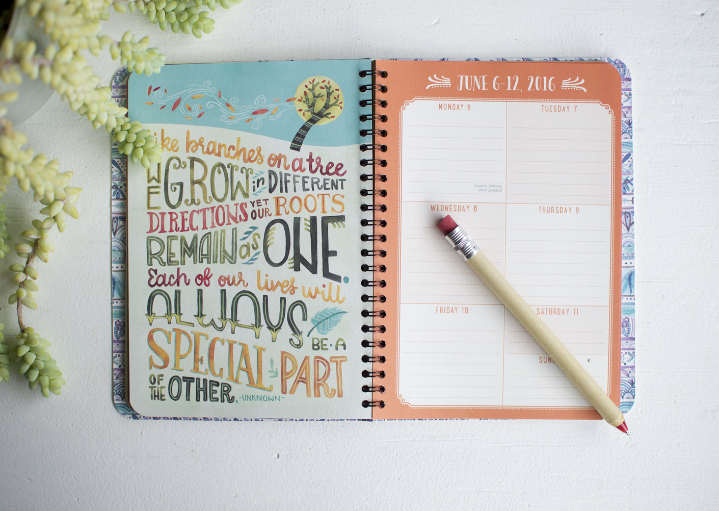 Becca Cahan for Studio Oh! // "Direction of Your Dreams" On-Time Weekly Planner 2015-2016 Planner