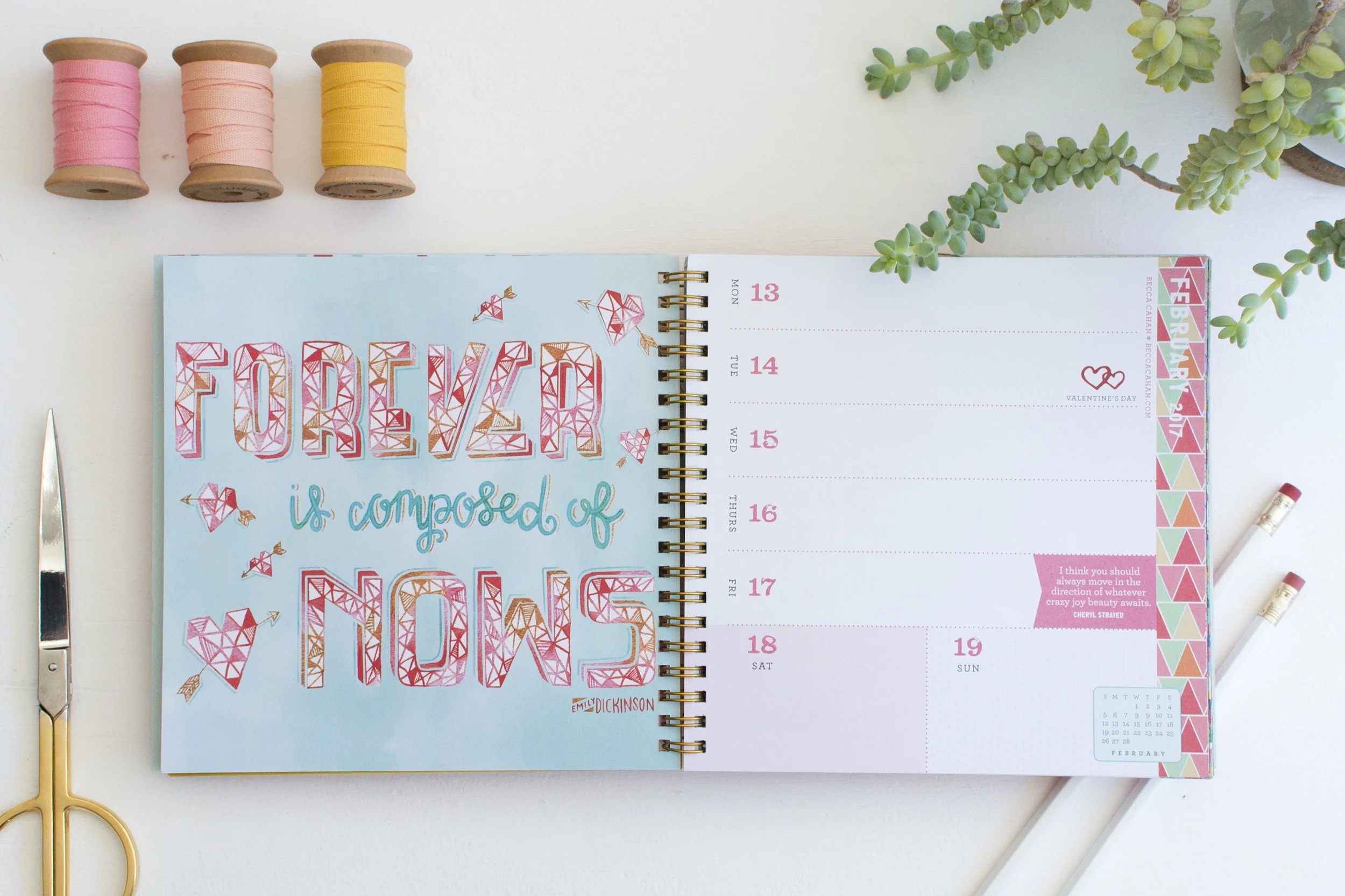 Workman Publishing 2017 Day Planner-Illustration and Photo by Becca Cahan