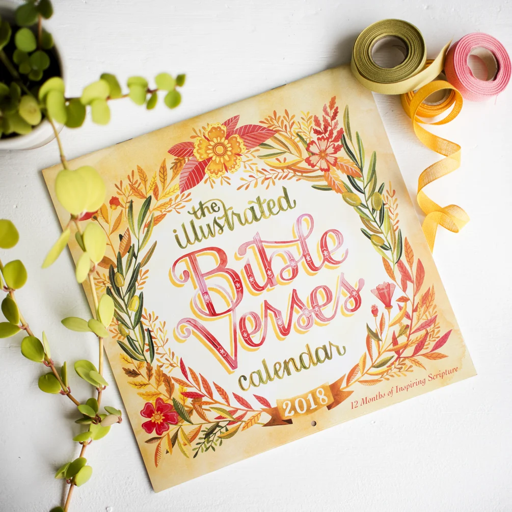"Illustrated Bible Verses" Workman Publishing 2017 Calendar // Illustrations by Becca Cahan