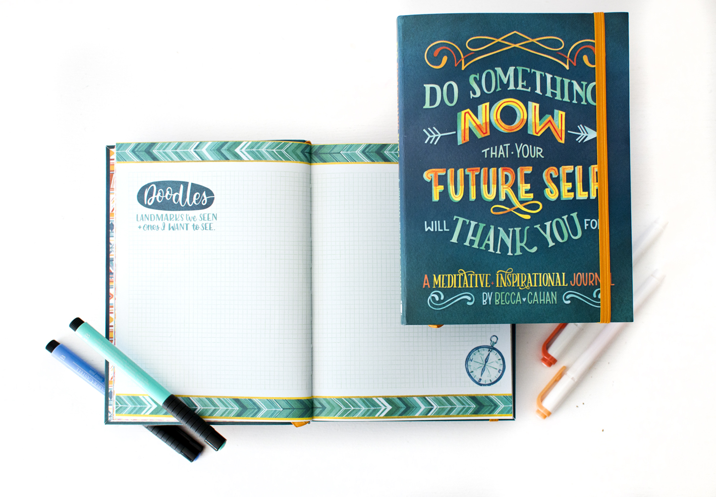 "Do Something Now" Sellers Publishing Journal Illustrated by Becca Cahan as seen on Beccacahan.com
