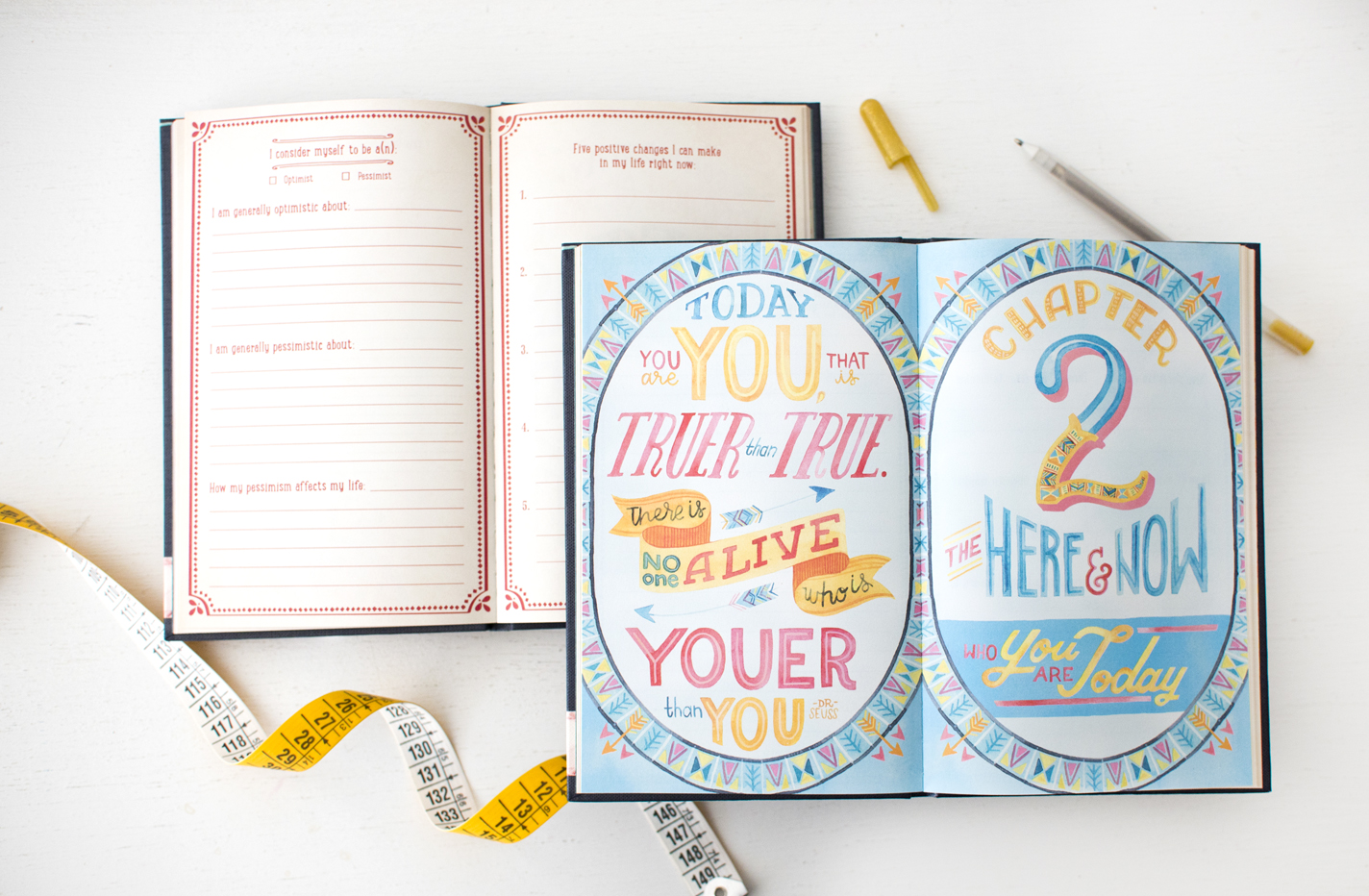 "Be Yourself" Studio Oh Guided Journal Illustrated by Becca Cahan as seen on Beccacahan.com