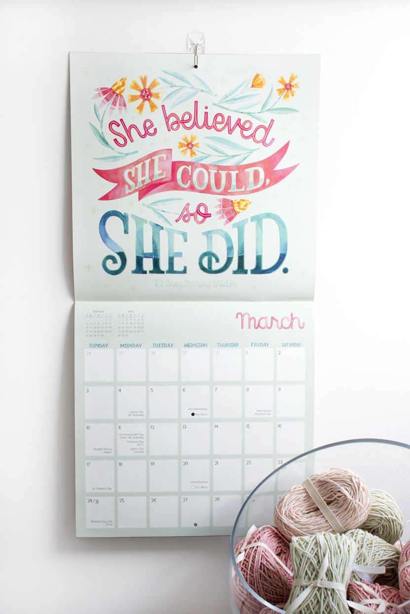 2019 Sellers Publishing "She Persisted" Calendar Illustrated by Becca Cahan