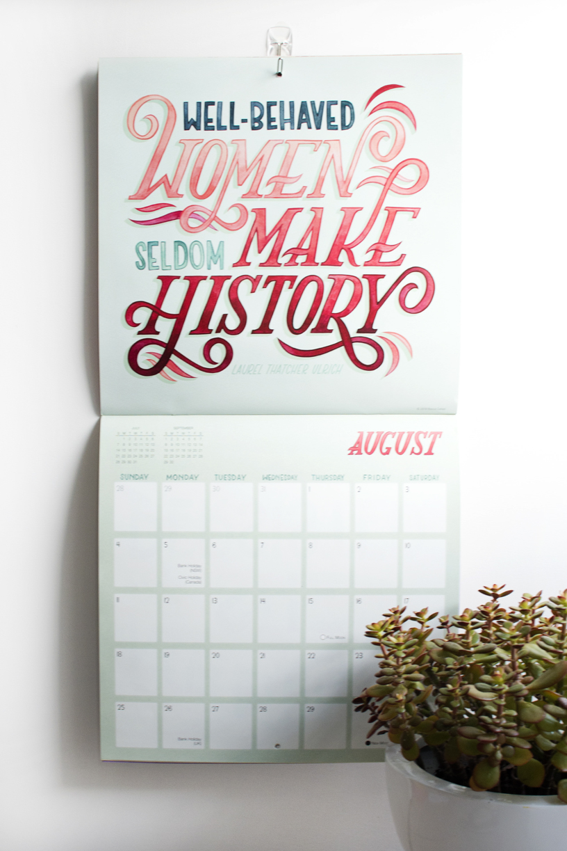 2019 Sellers Publishing "She Persisted" Calendar Illustrated by Becca Cahan