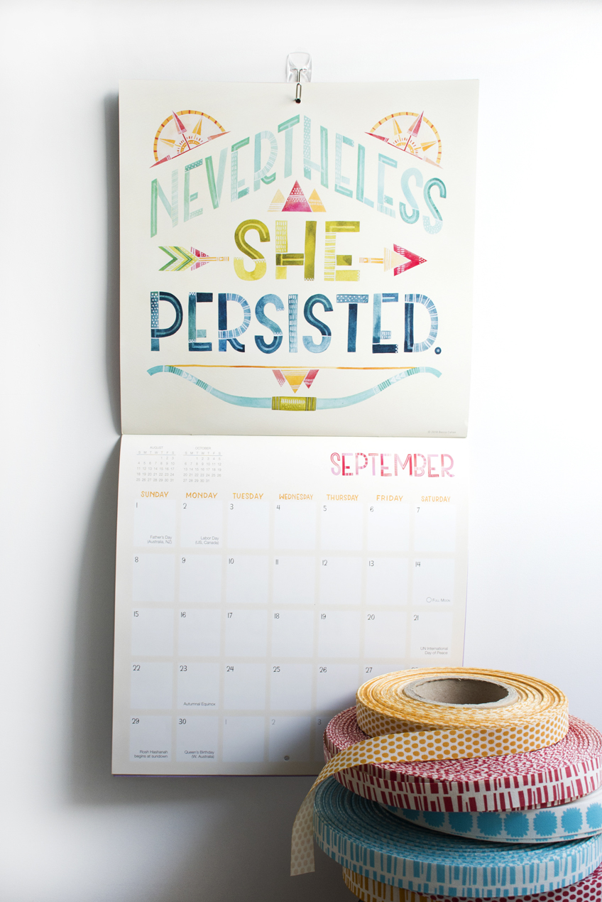 2019 Sellers Publishing "She Persisted" Calendar Illustrated by Becca Cahan