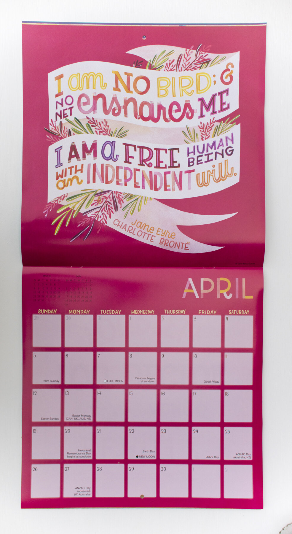 Becca Cahan illustration // She Persisted wall calendar 2020 with Sellers Publishing