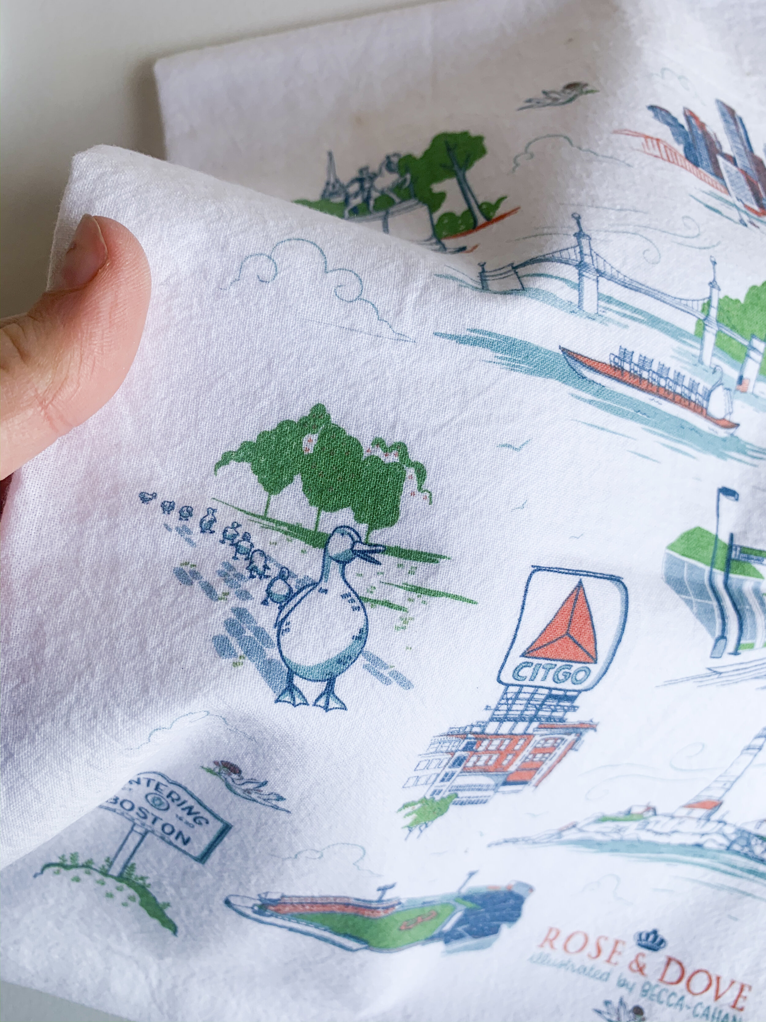 Becca Cahan for Rose and Dove // North Andover and Boston map illustrated products