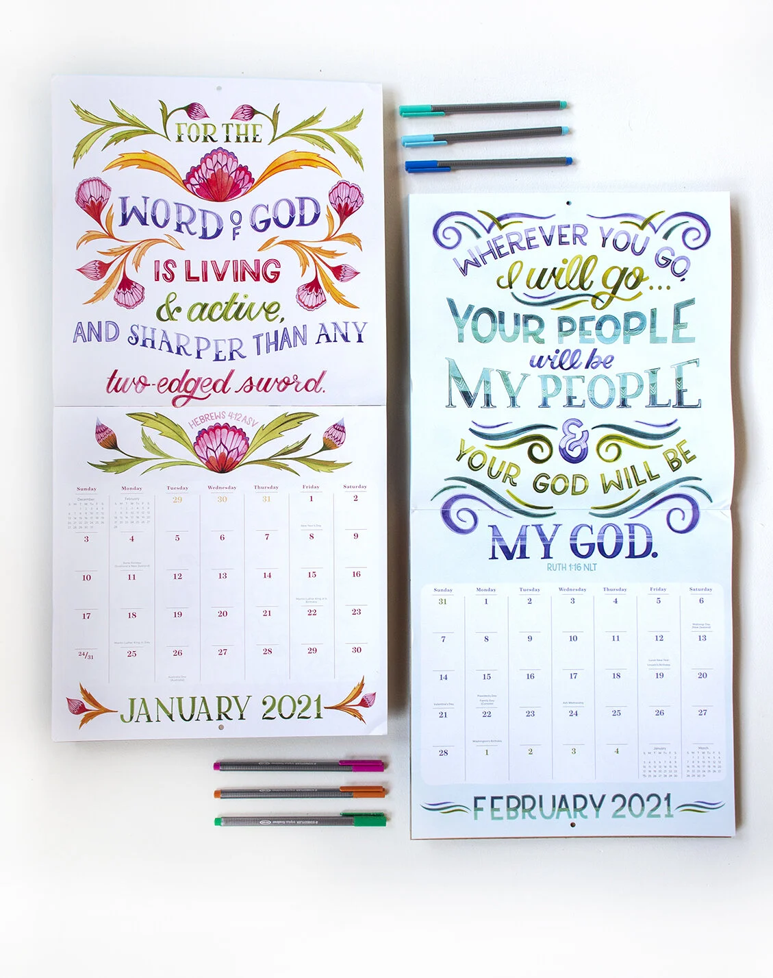 2021 Bible Verse Calendar Illustrated by Becca Cahan for Workman Publishing — Becca Cahan 2021 Bible Verse Calendar Illustrated by Becca Cahan for Workman Publishing — Becca Cahan