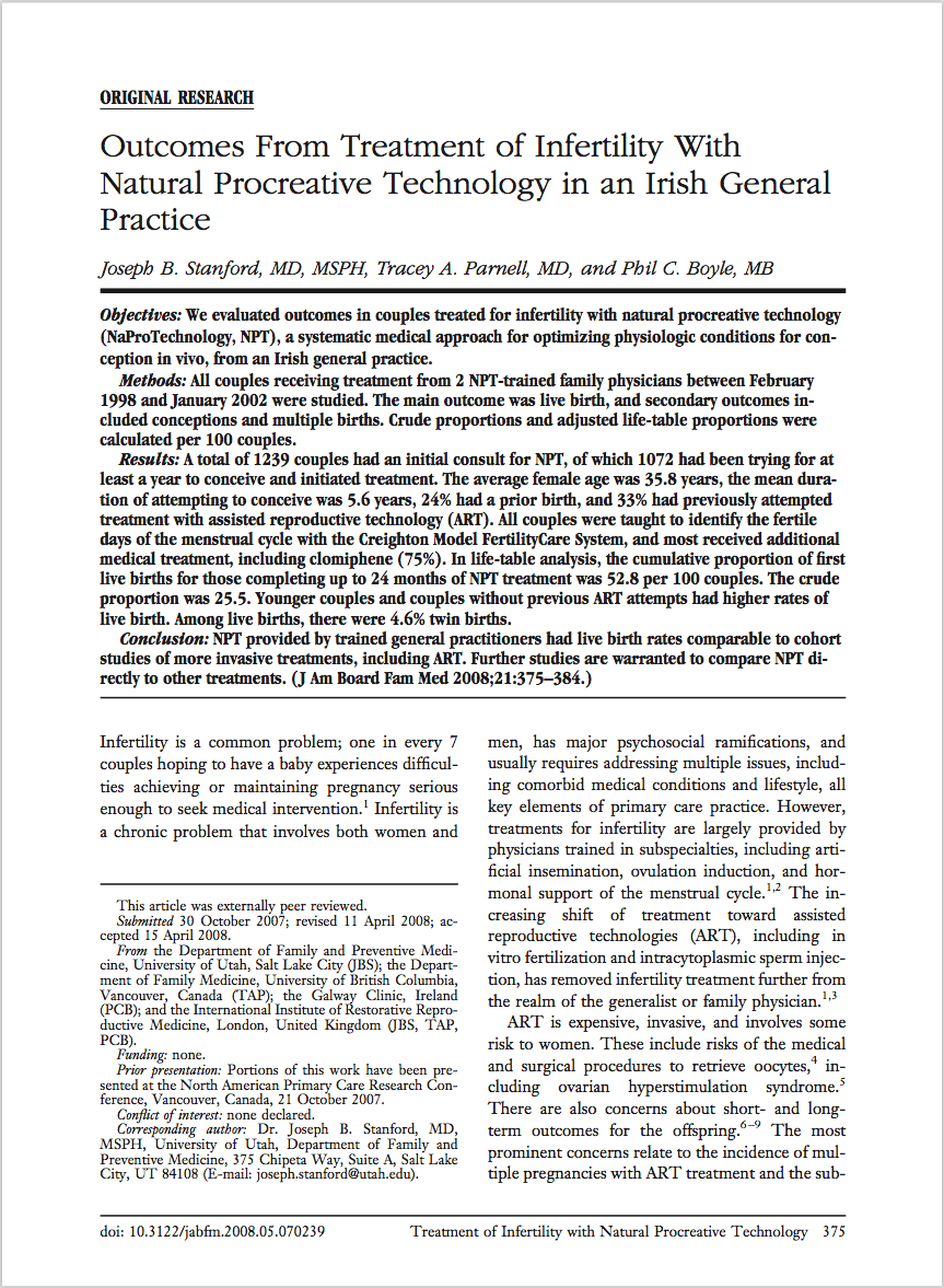 Outcomes from treatment of infertility with natural procreative technology in an Irish general practice.png