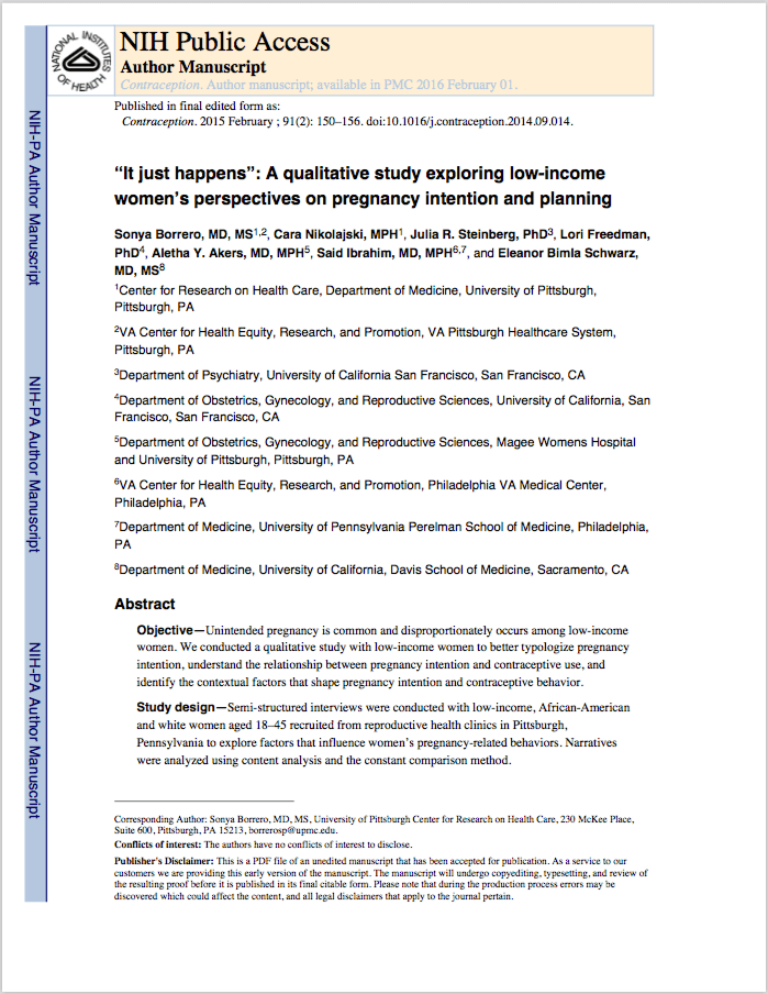It just happens - A qualitative study exploring low-income womens perspectives on pregnancy intention and planning.png