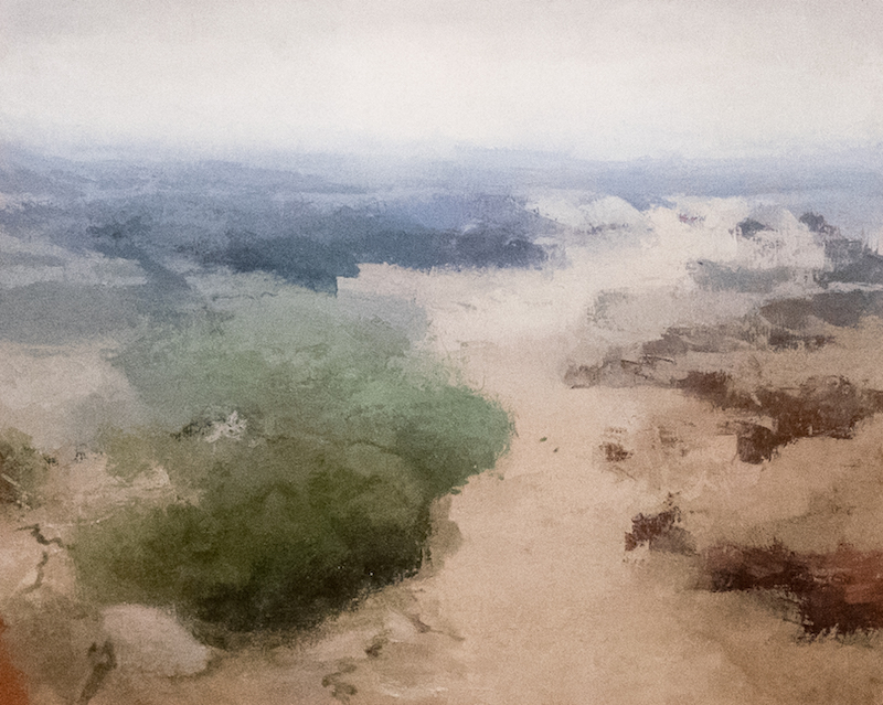 Philip Wolfhagen The Serpentine Path 2015 (middle panel) Oil and Beeswax on linen.