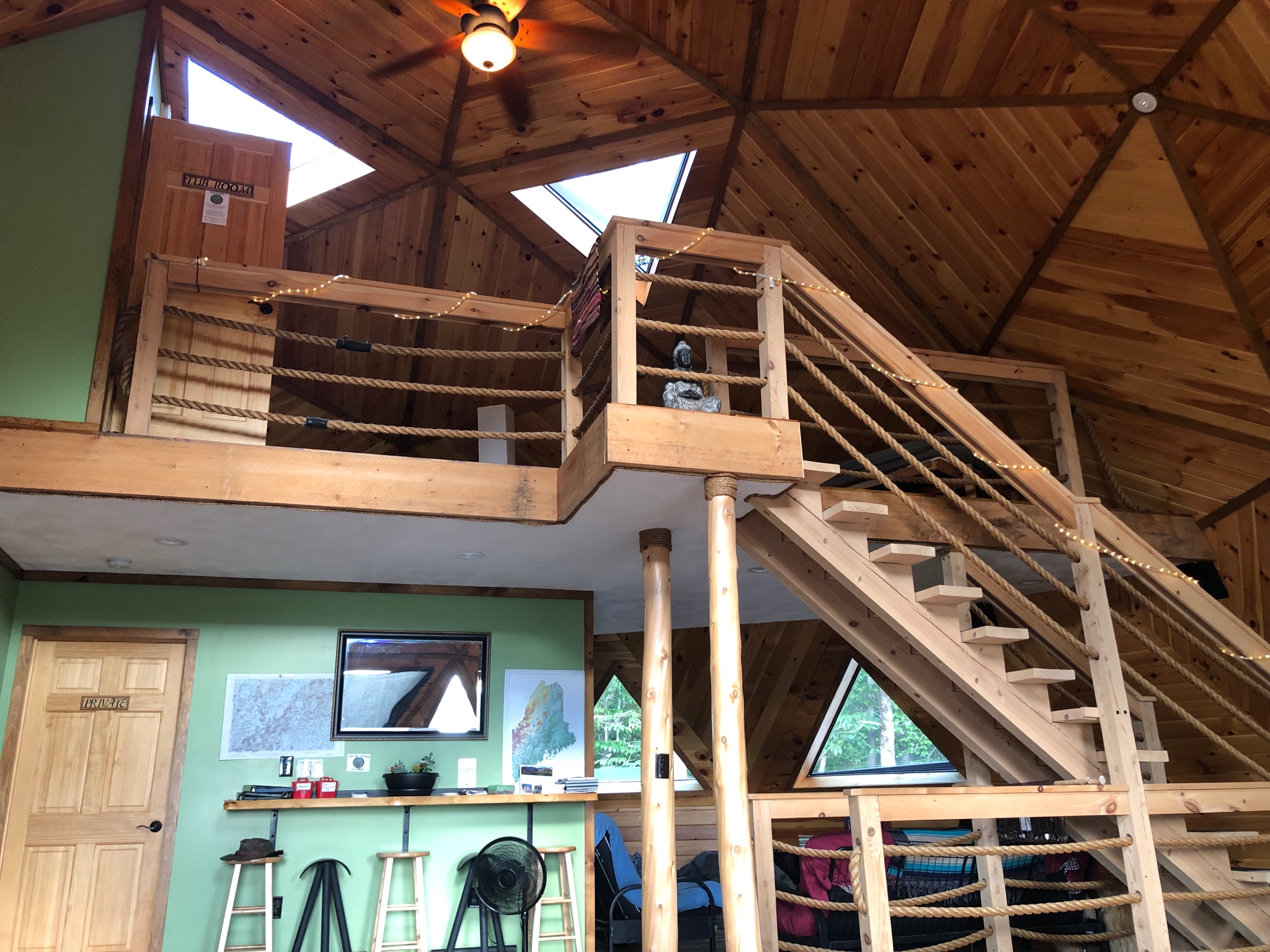 The Inside of The Human-Nature Hostel Outside of Andover ME Where Ryan Holt of Naked and Afraid Lives and Gives the Best Experience to Through Hikers. (What a title, but look him up on YouTube!)