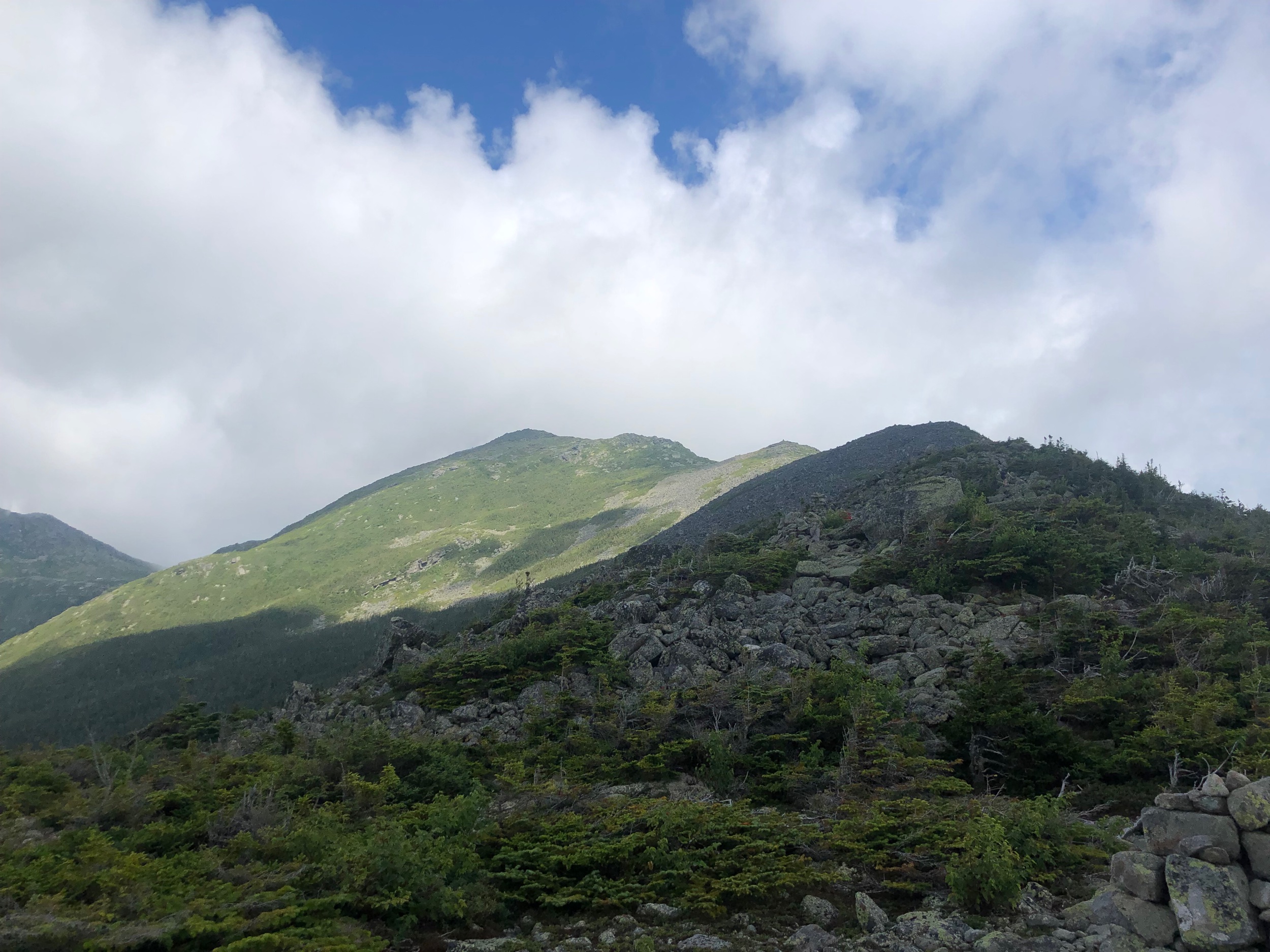 Looking to the Top of Madison ( the rocks are the trail)