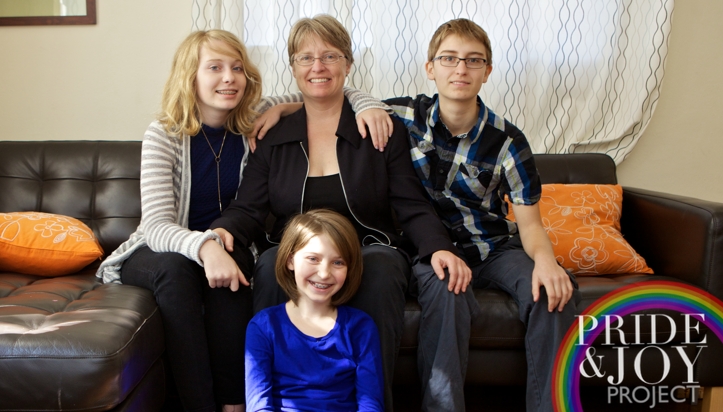 Susan with her three kids. Photo by Betsy Kershner for The Pride & Joy Project, 2015. 