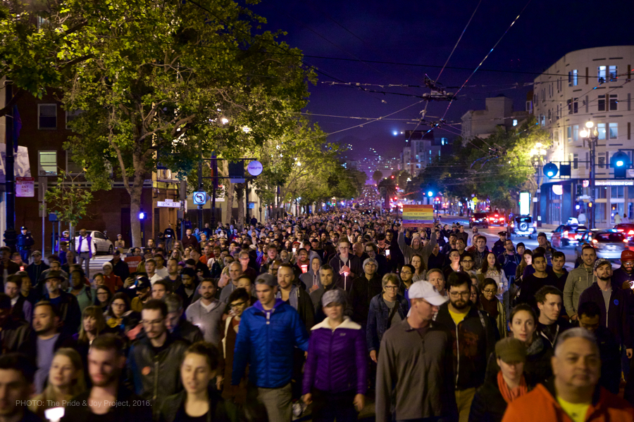 Marching down Market Street. © Kersh Branz, 2016.