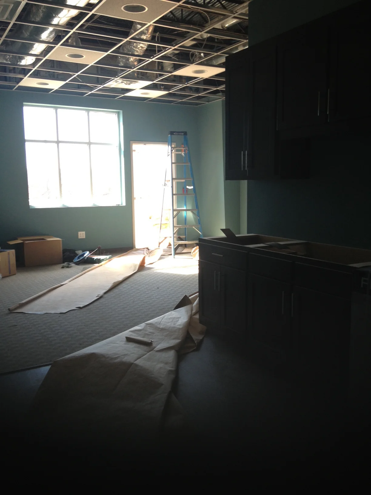 Not so stately now, but the pastor's office will look great soon!