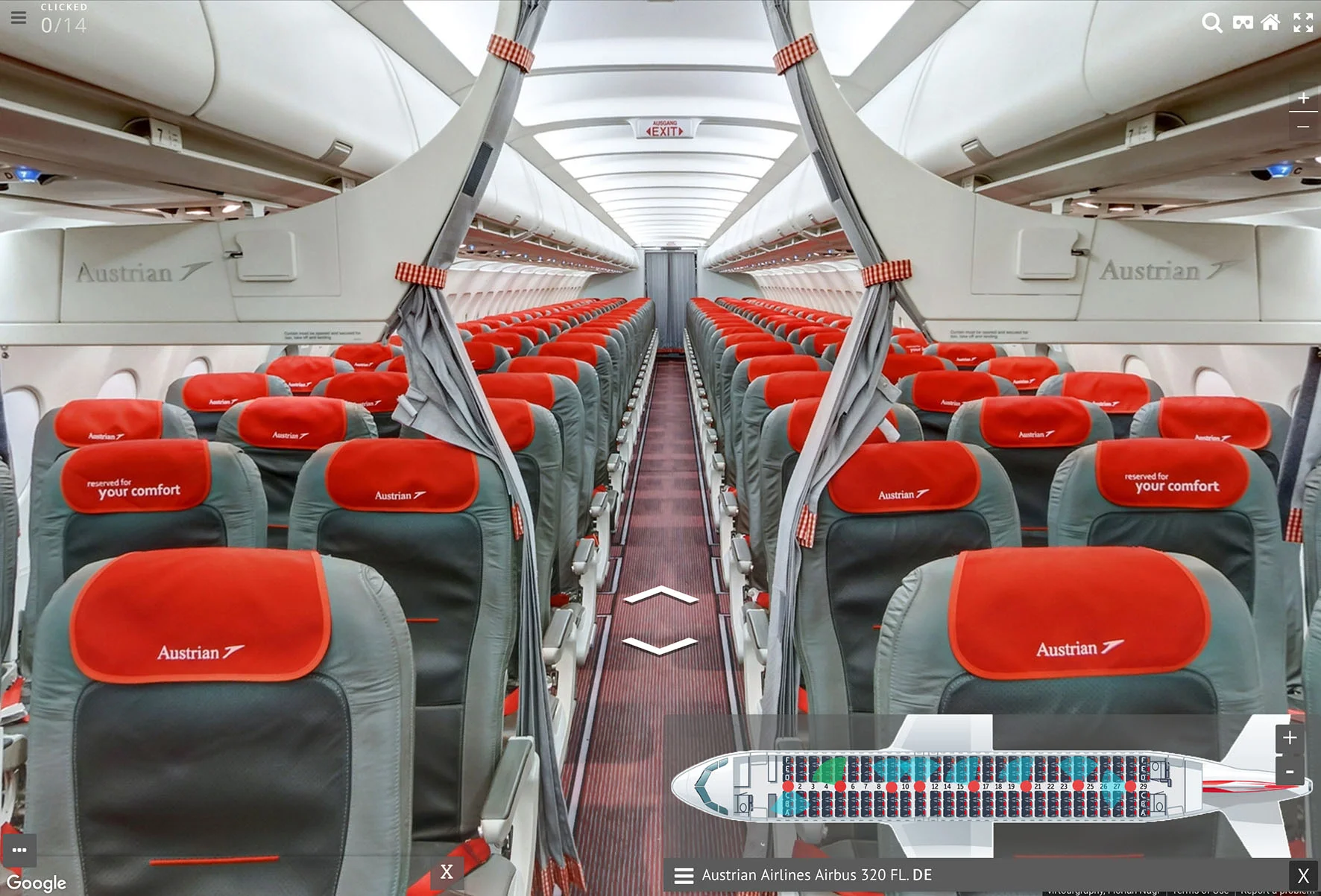 Austrian Airlines Presents the 360º Cabin View — Allplane