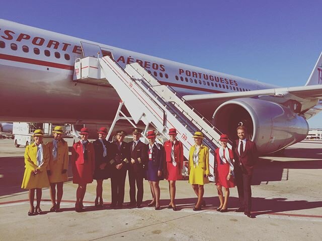 #crew of the #TAP #retro #flight between #Lisbon and Toronto some three years ago #A330 #vintage #uniforms #tapairportugal #travel #instatravel #airlines #portugal #aircraft #airplane #instaplane #planeoftheday #instamood #picoftheday
