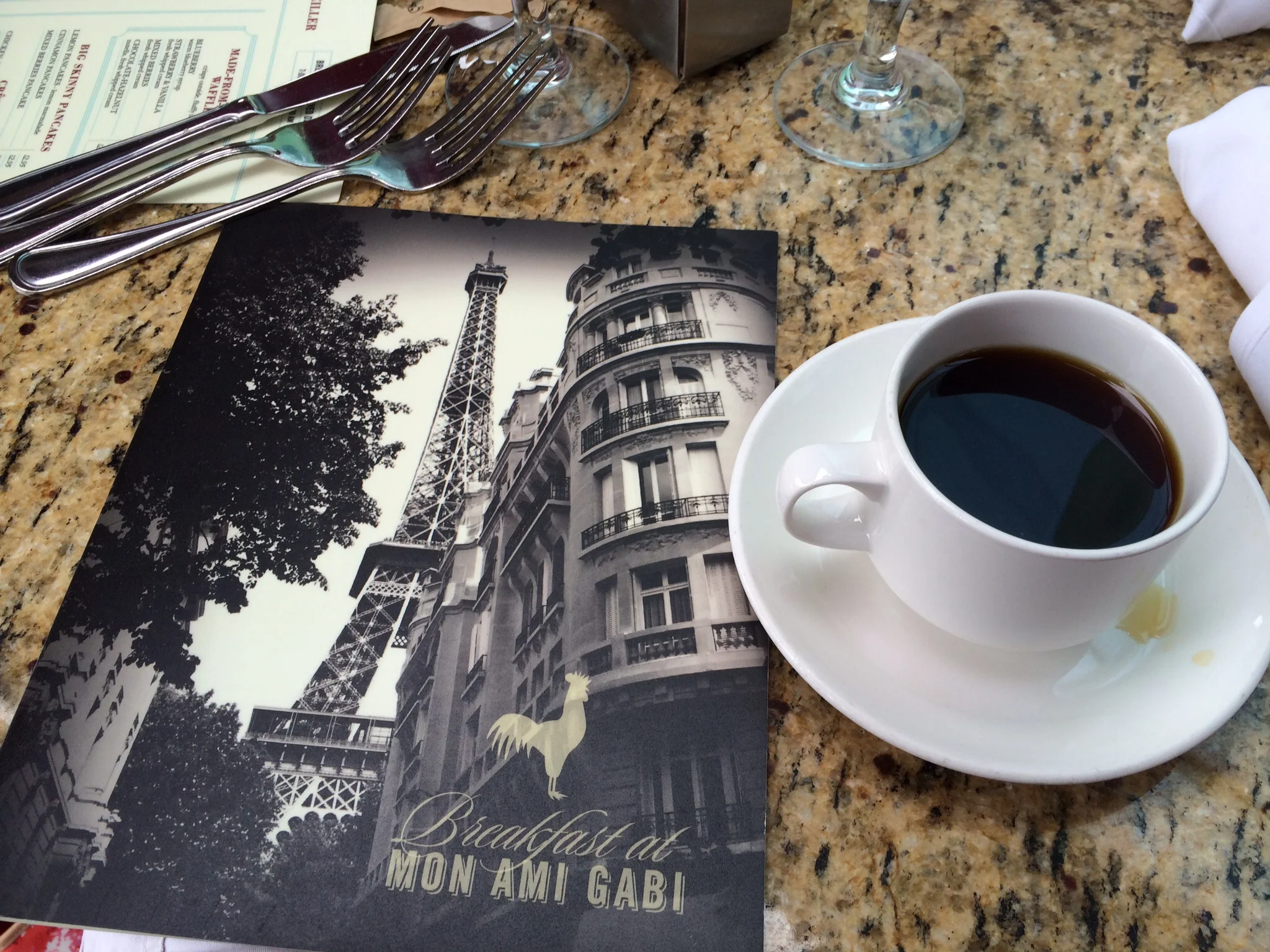 Menu at Mon Ami Gabi