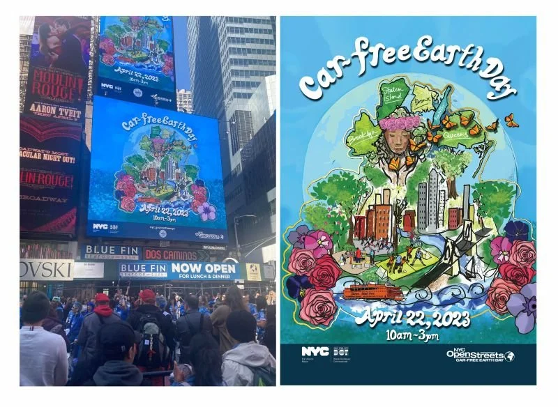 Car-Free Earth Day Poster, 2023