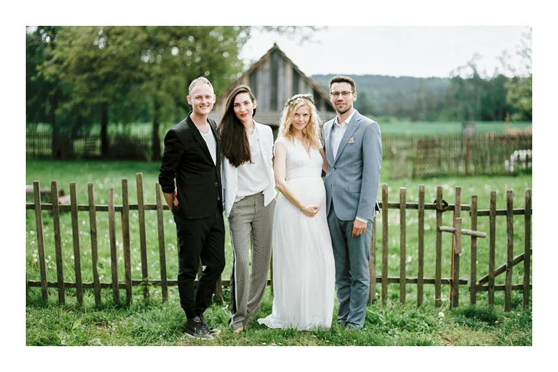 INTIMATE BACKYARD WEDDING SHOT ON FILM
