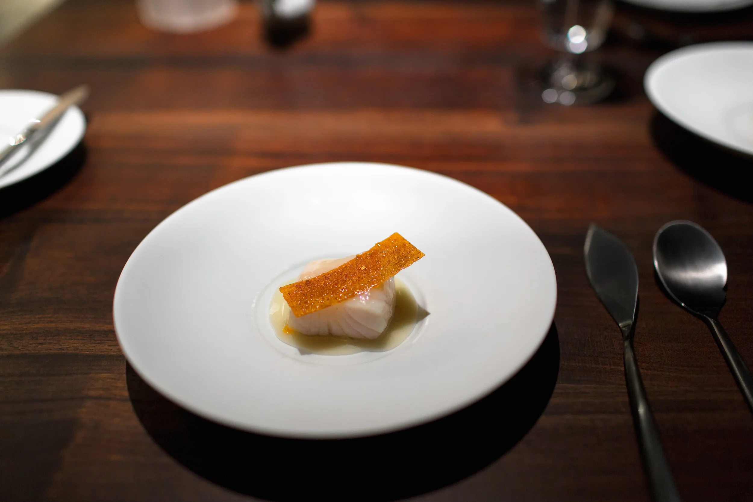 Cod with Yogurt, Rangpur Lime @ Saison (San Francisco, California).