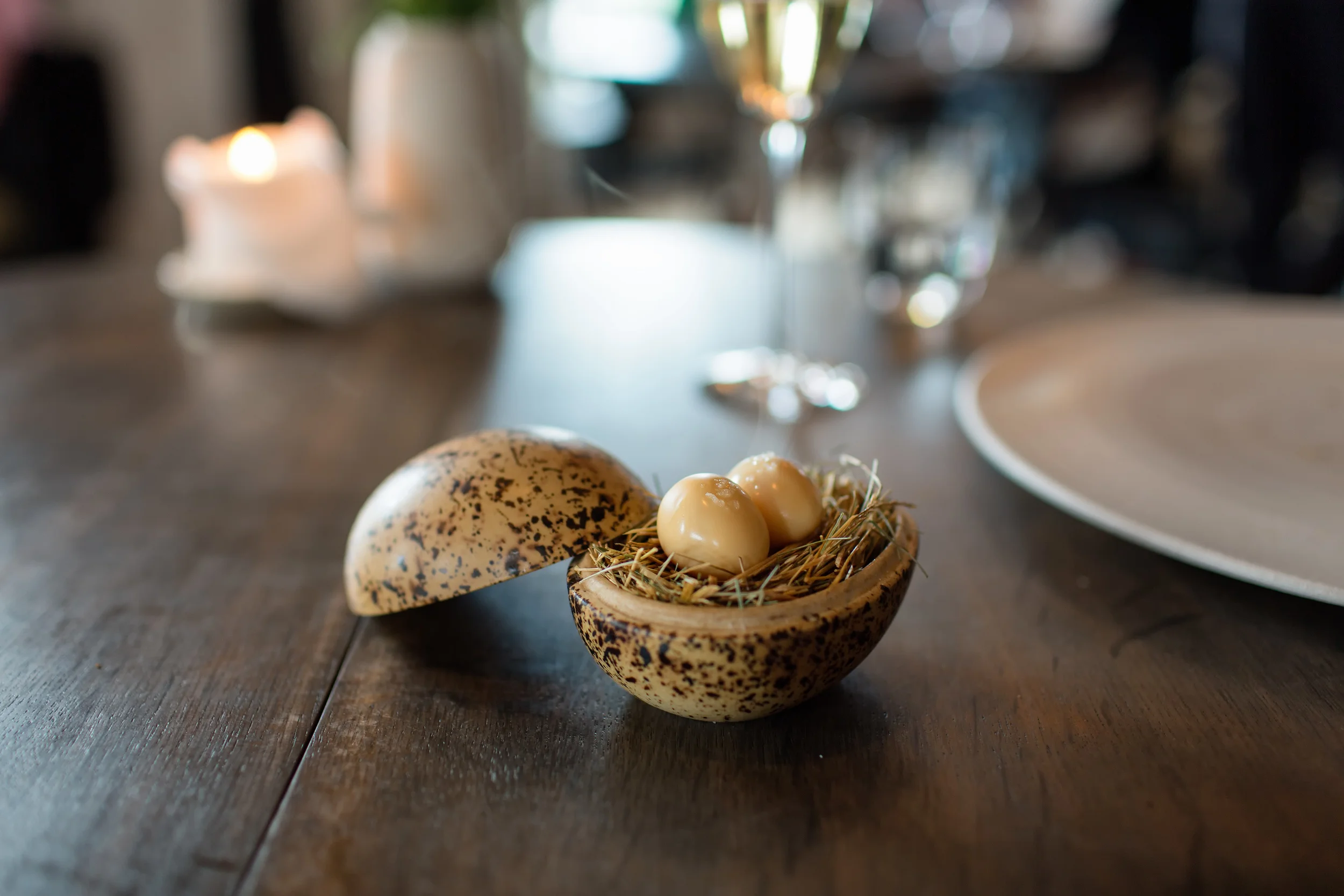 Pickled and smoked quails egg @ Noma (Copenhagen, Denmark).