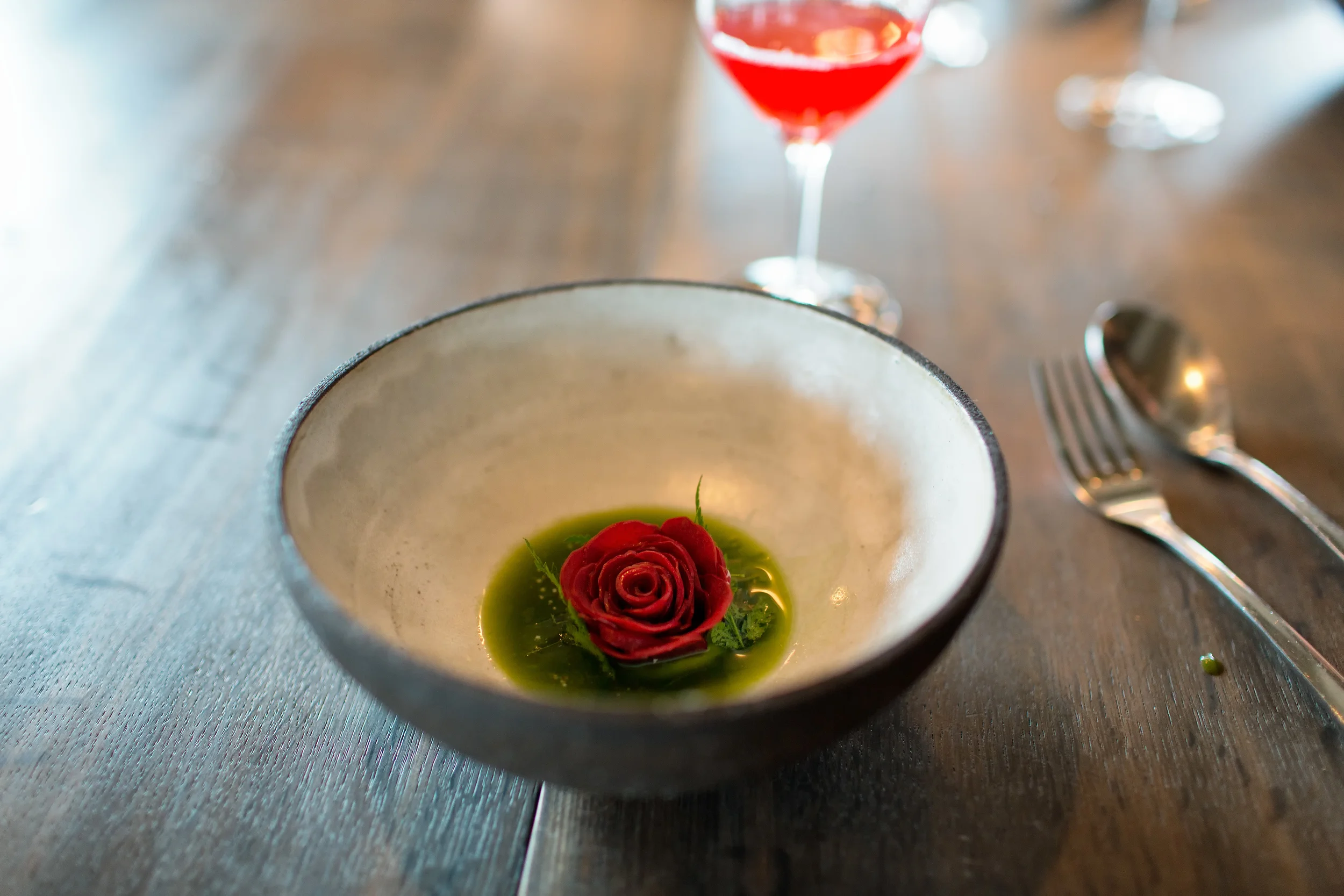 Rhubarb and sorrel @ Noma (Copenhagen, Denmark).
