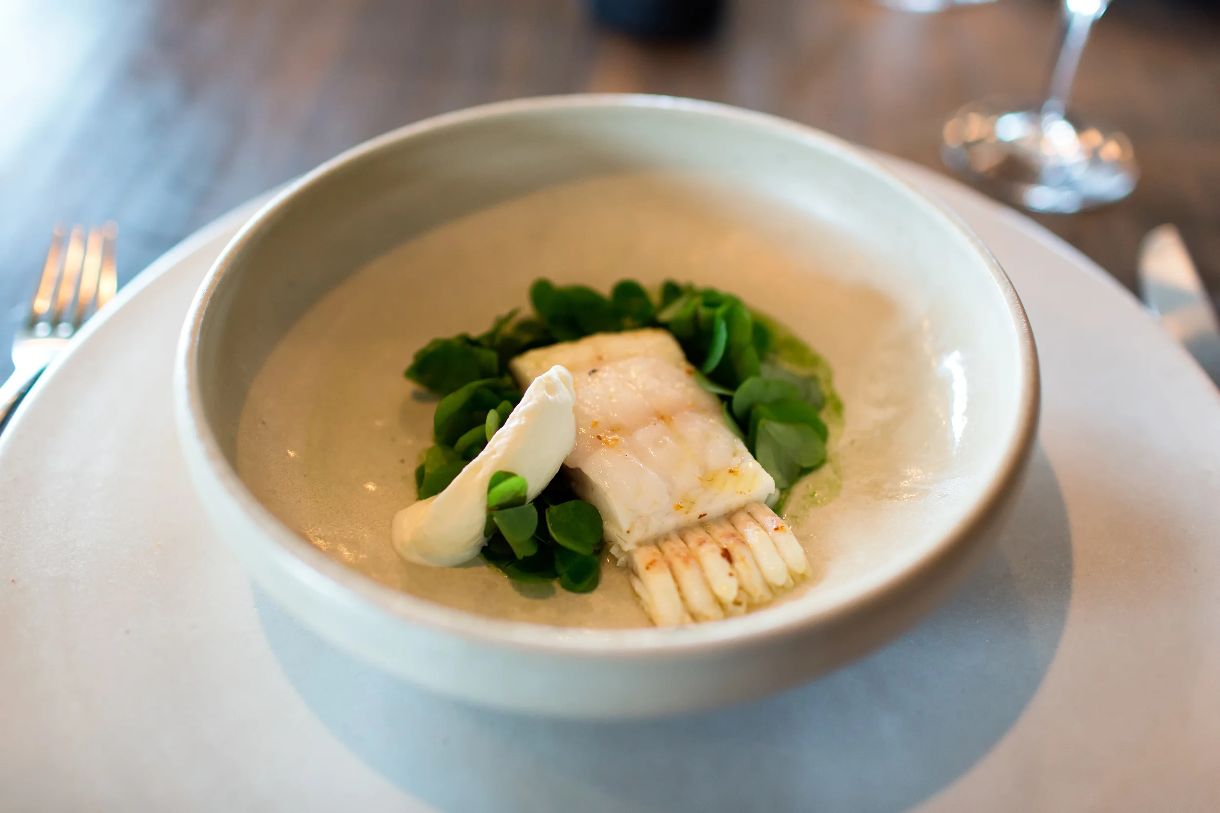 Turbot and nasturtium @ Noma (Copenhagen, Denmark). 