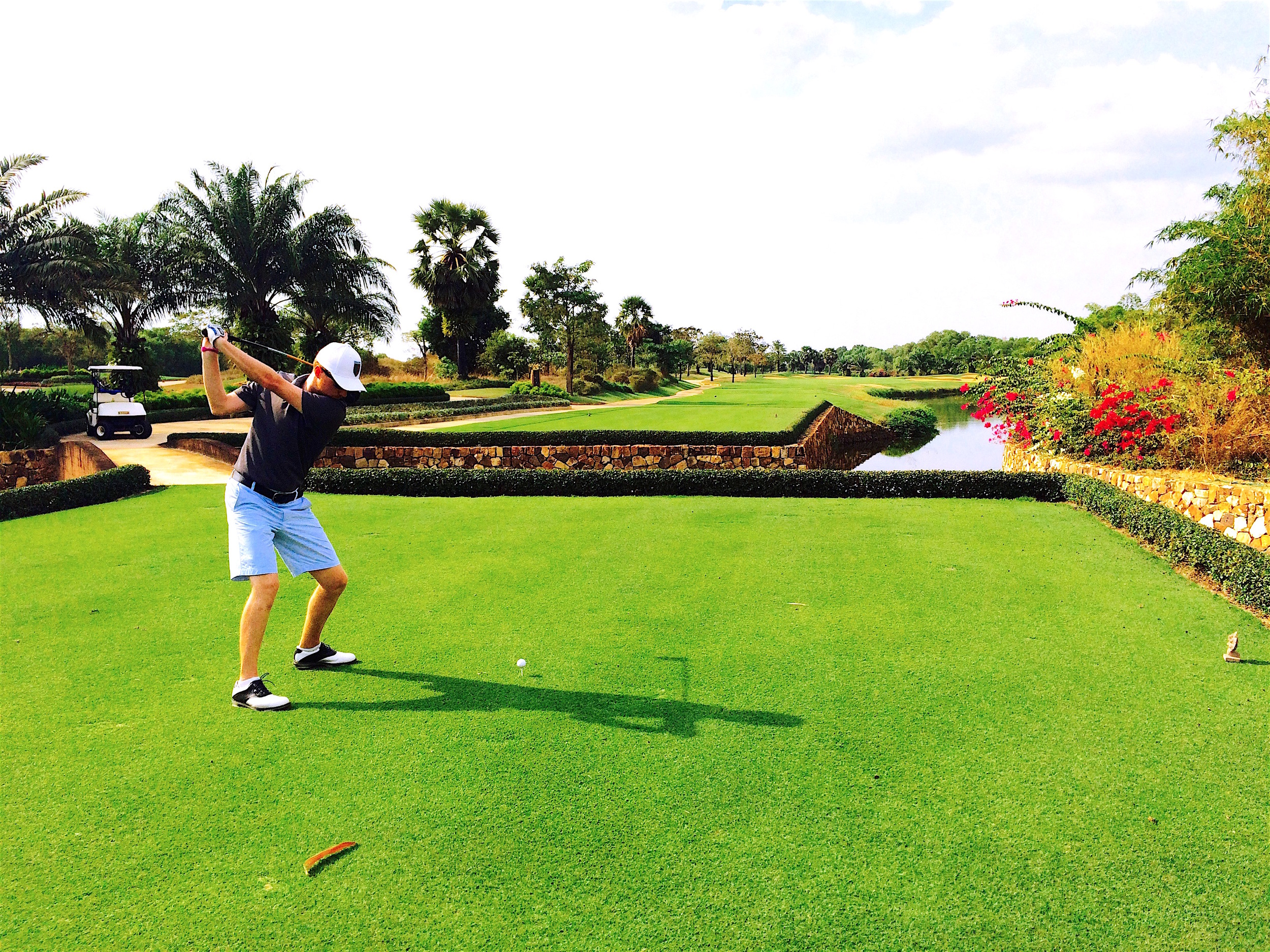 Ewan on the 8th hole at AGR during his visit earlier this year.