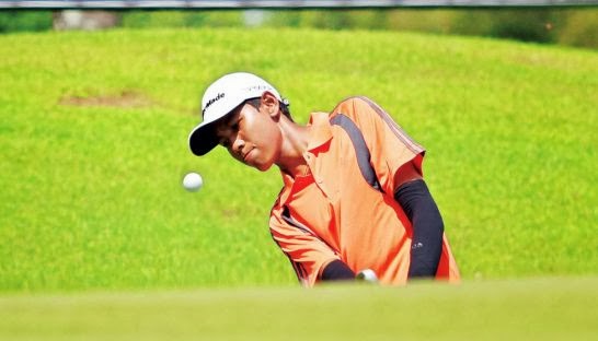 Thailand's Watcharasit Trachuentong plays during the 2012 Faldo Series Cambodia championship at Angkor Golf Resort. photo by Sreng Meng Srun