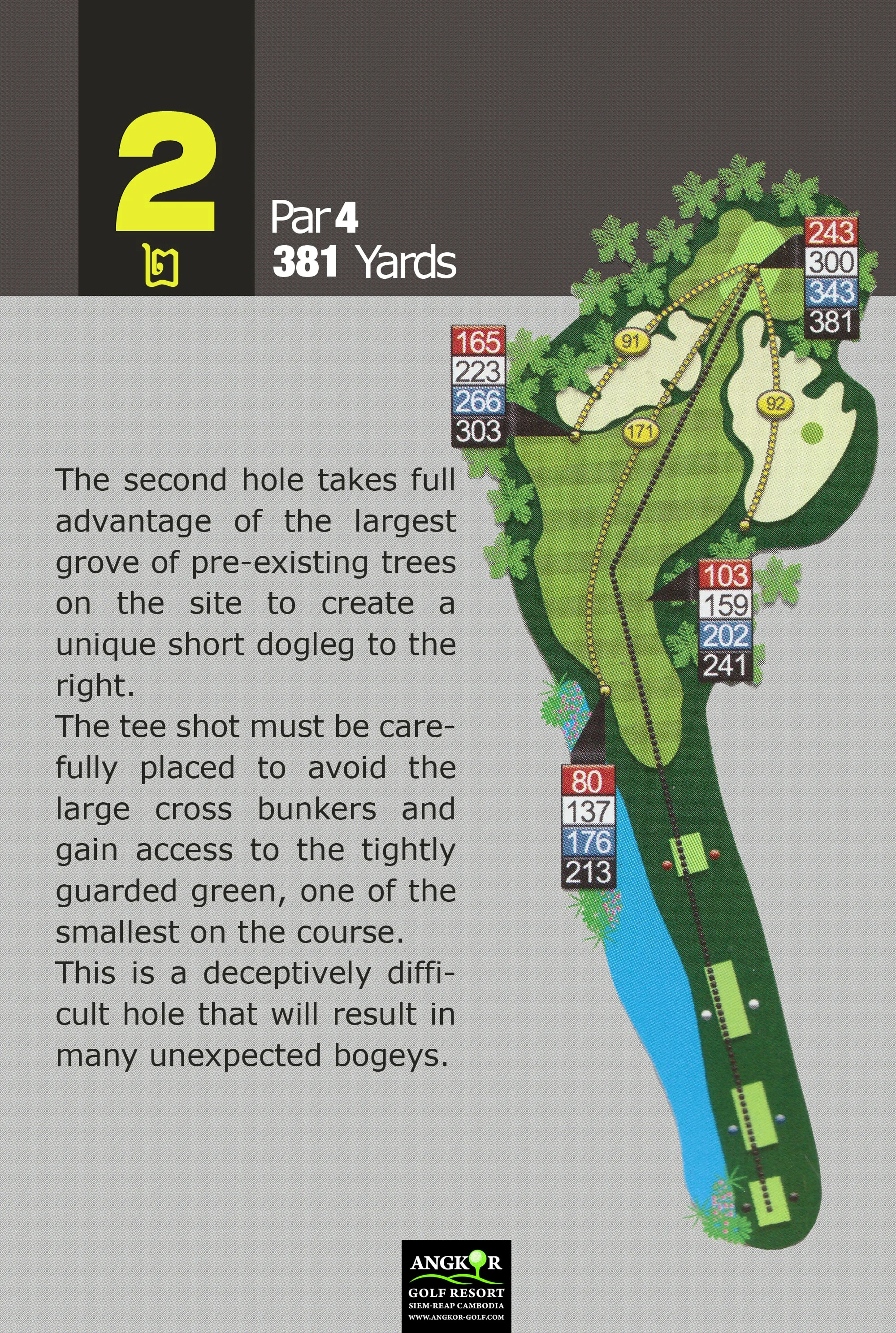 Hole 2 - Par 4 381 Yards